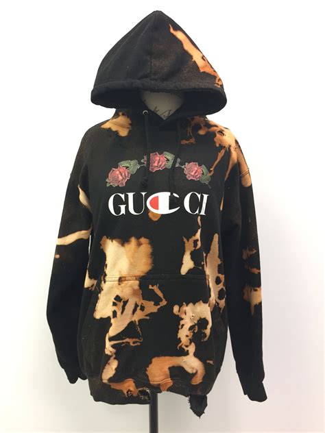 gucci x champion hoodie black|cheapest gucci hoodie.